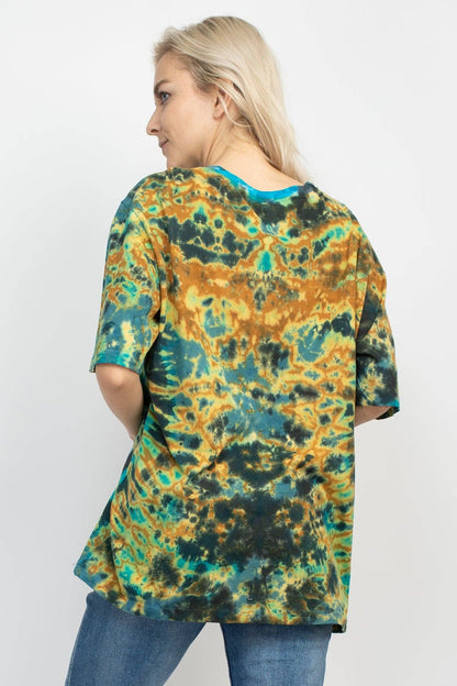 Psychedelic Tie-dye Unisex Tee: Geen / X-Large