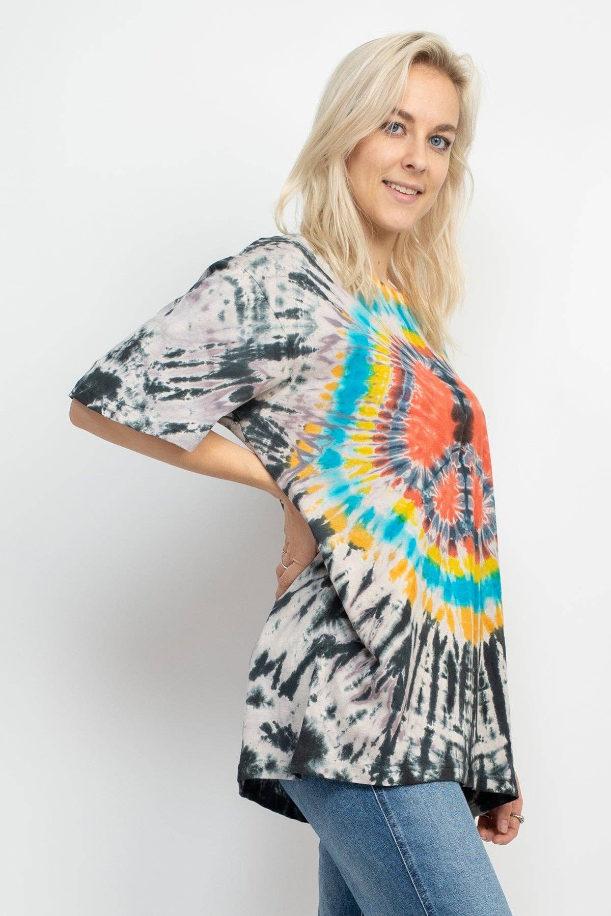 Psychedelic Tie-dye Unisex Tee: Geen / X-Large