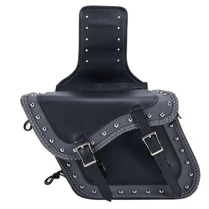 Dream Apparel PVC Motorcycle Saddlebag With Studs