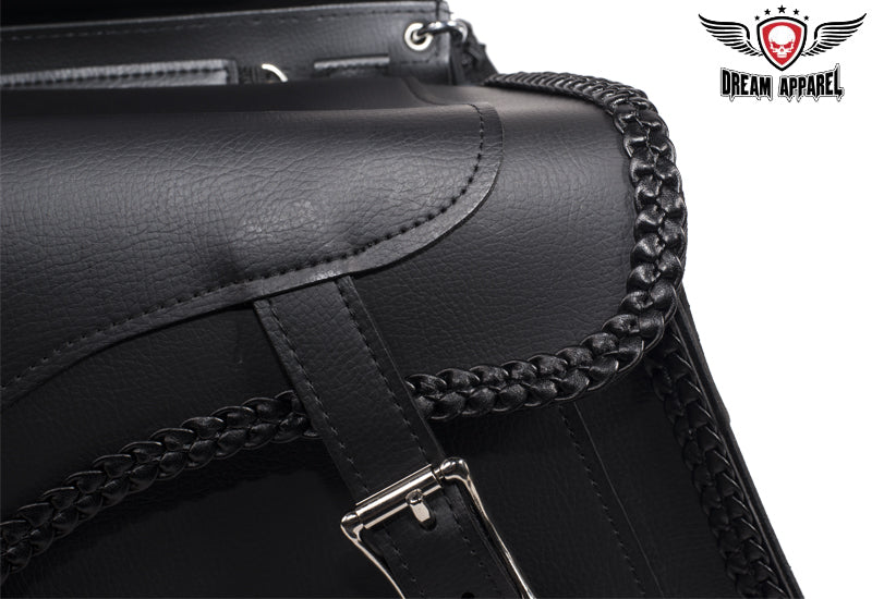 Dream Apparel Motorcycle Saddlebag With No Studs