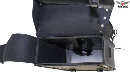 Dream Apparel Black Concealed Carry Saddlebag with Studs Gun Holster