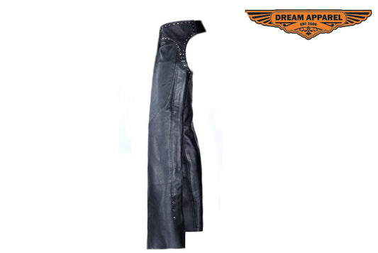 Low Rise Motorcycle Leather Chaps