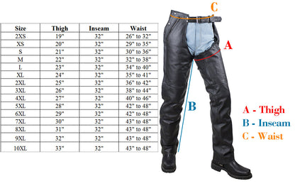 Motorcycle Chaps With Liner