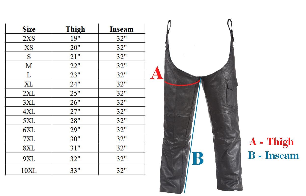 Motorcycle Leather Chaps