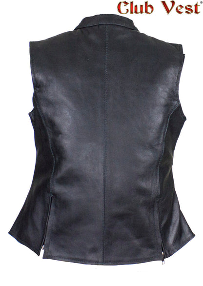 Dream Apparel  Women's Leather Concealed Carry Pocket Club Vest