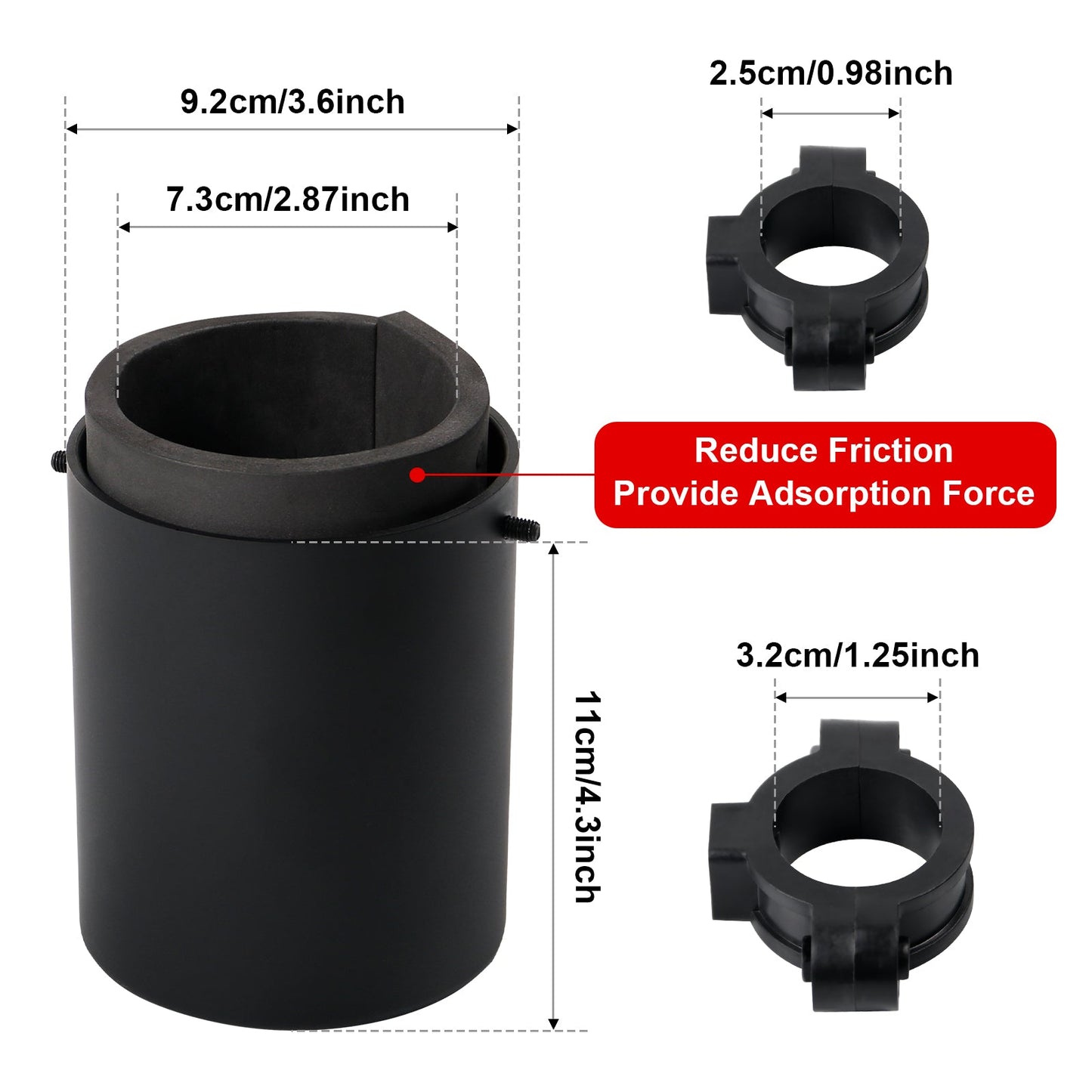 Dream Apparel Flat Black Cup Holder