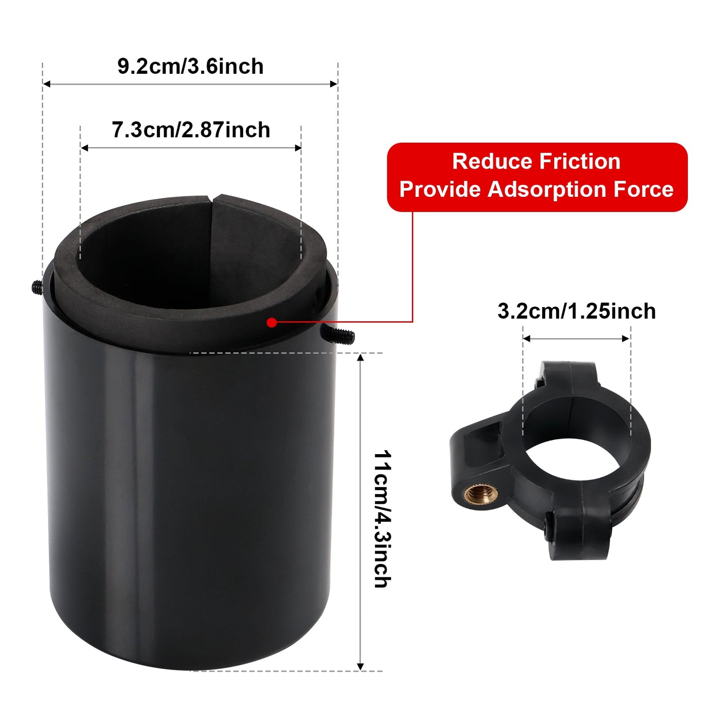 Dream Apparel Shiny Black Cup Holder