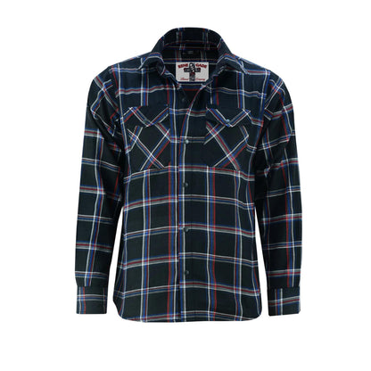 DS4680 Flannel Shirt - Black, Red and Blue