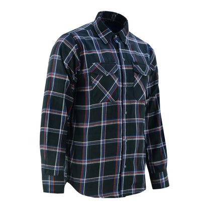 DS4680 Flannel Shirt - Black, Red and Blue