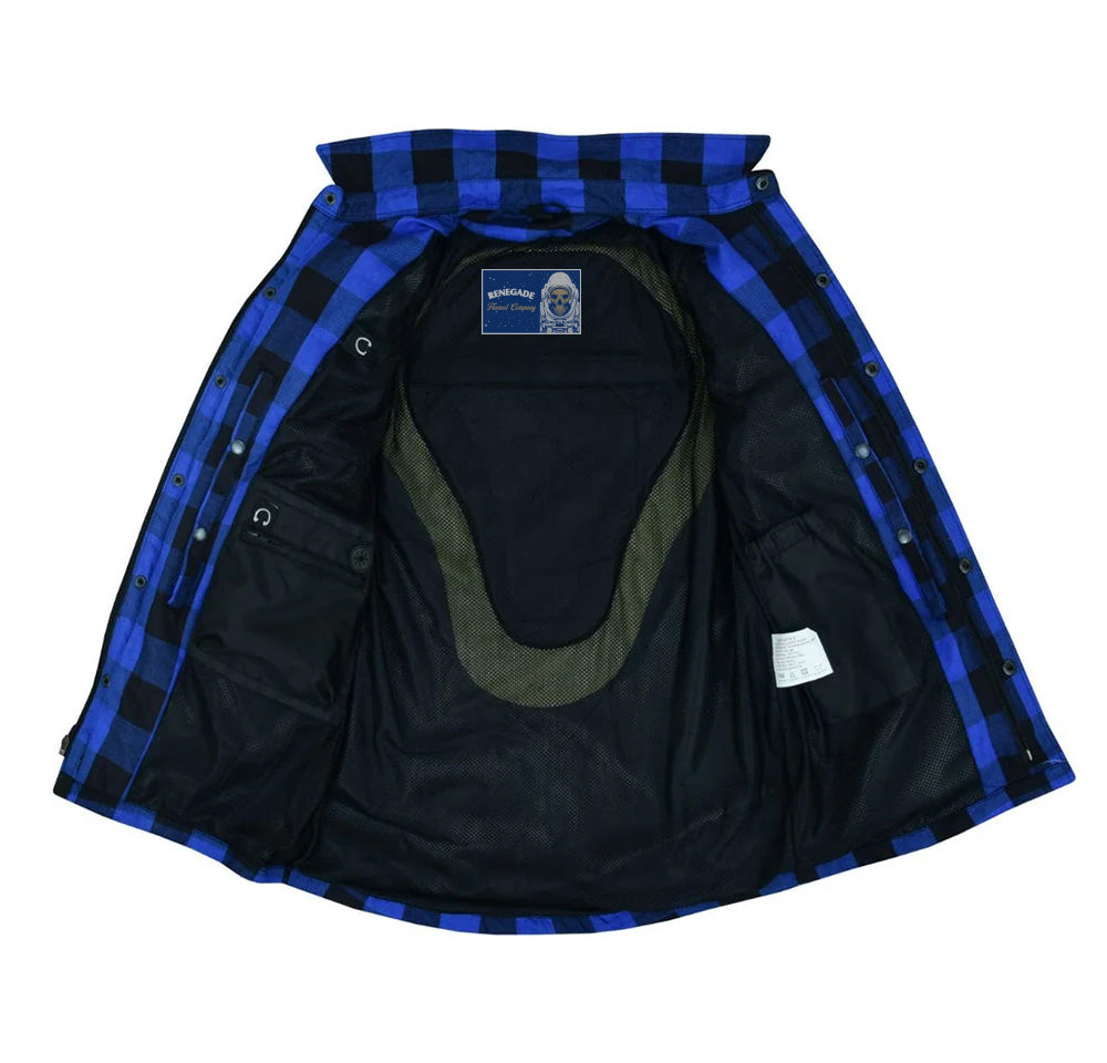 DS4674 Armored Flannel Shirt - Blue