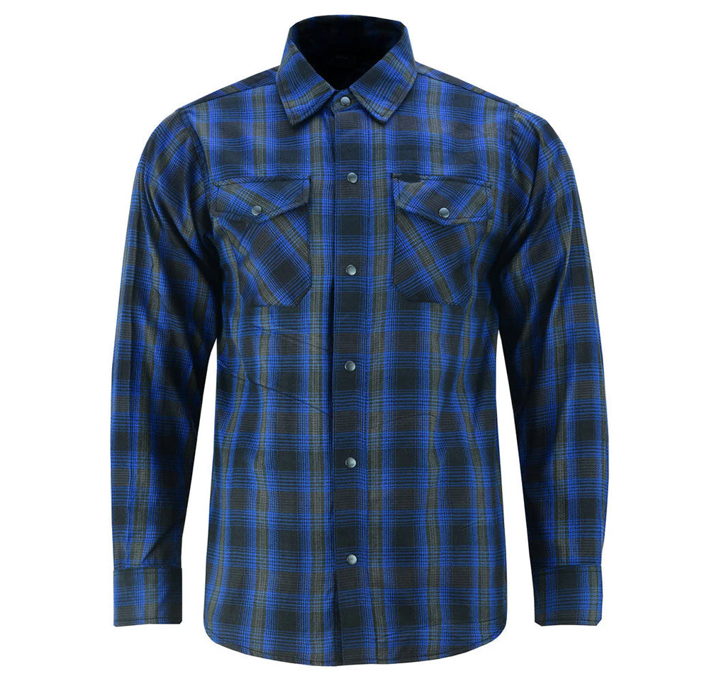 DS4681 Flannel Shirt - Daze Blue and Black