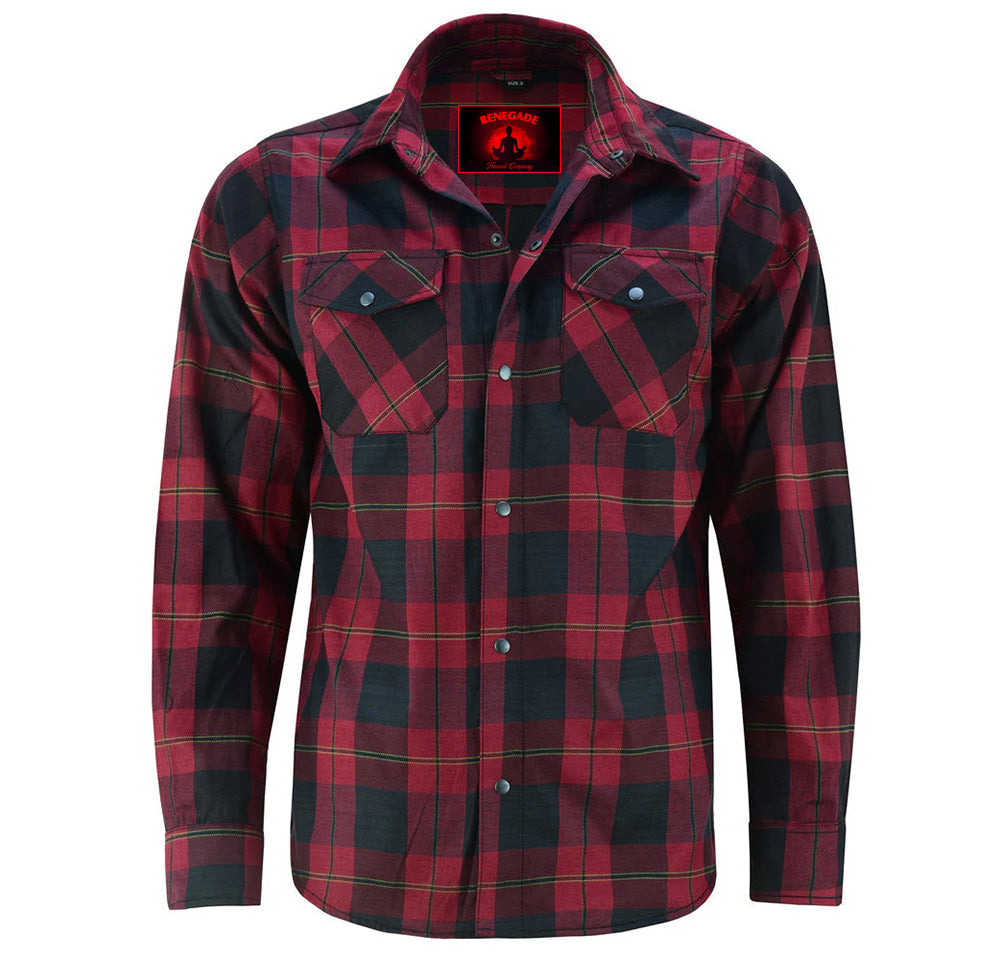 DS4682 Flannel Shirt - Red and Black