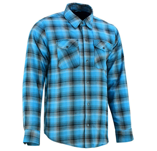 DS4683 Flannel Shirt - Blue and Black Shaded