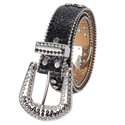 Dream Apparel Premium Strap Men Women Western Fashion Bling Bling Rhinestones Crystal Diamonds Belt