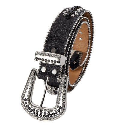 Dream Apparel Premium Strap Men Women Western Fashion Bling Bling Rhinestones Crystal Studded Belt