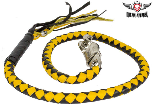 Dream Apparel Black & Yellow Get Back Whip For Motorcycle