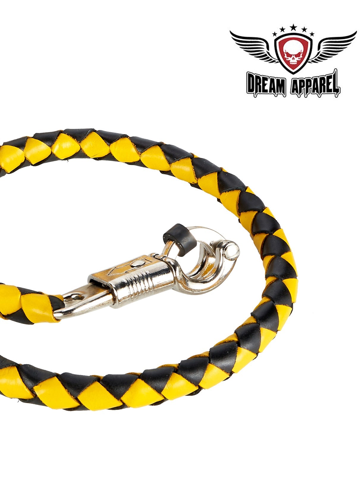 Dream Apparel 36" Long Black And Yellow Fringed Get Back Whip With Pool Black Ball 8