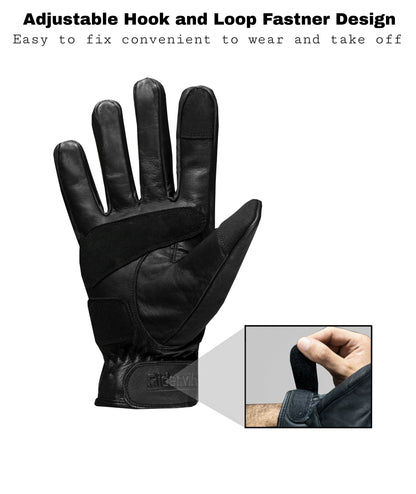 Dream Apparel Black Motorcycle riding Gloves