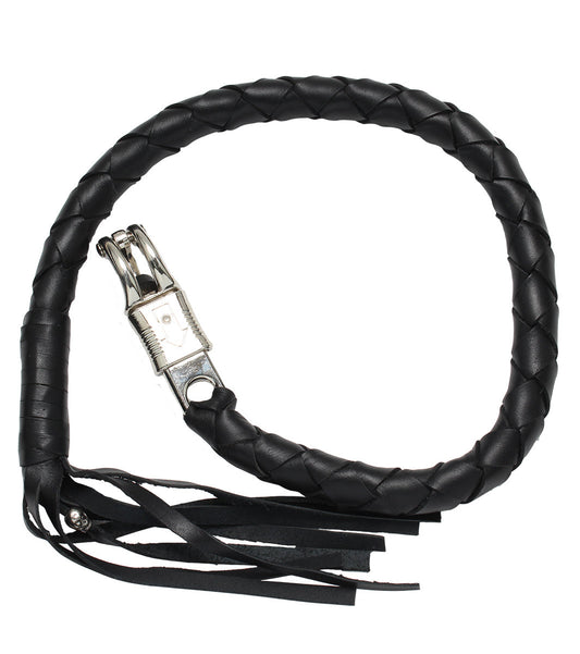 36" long 3" Fat Black Get Back Whip for Motorcycles