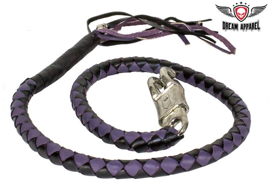 Purple & Black Get Back Whip For Motorcycles