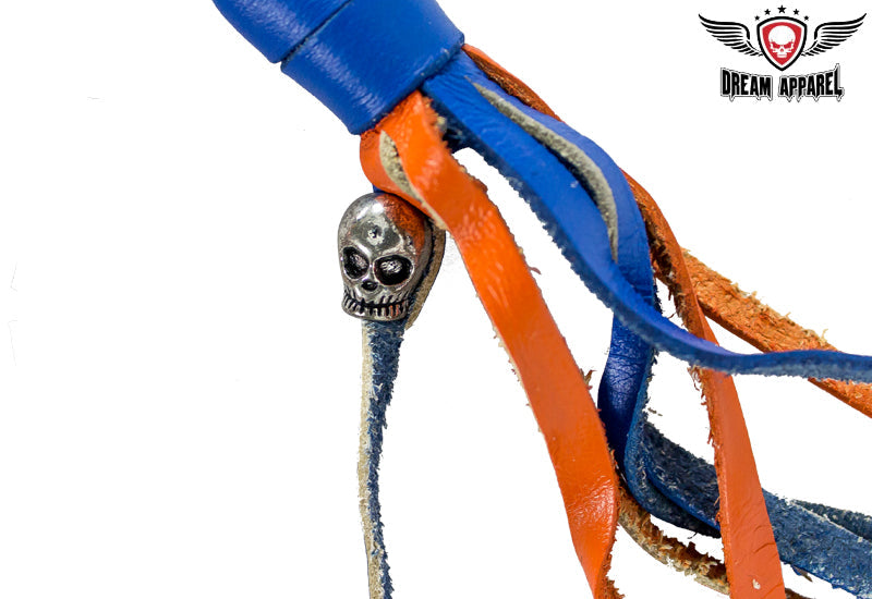 Blue & Orange Get Back Whip For Motorcycles