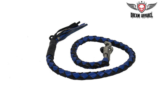 2" Black & Blue Get Back Whip for Motorcycles