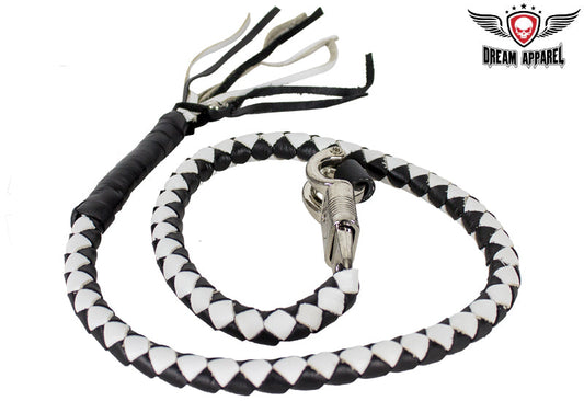 Black & White Get Back Whip For Motorcycles