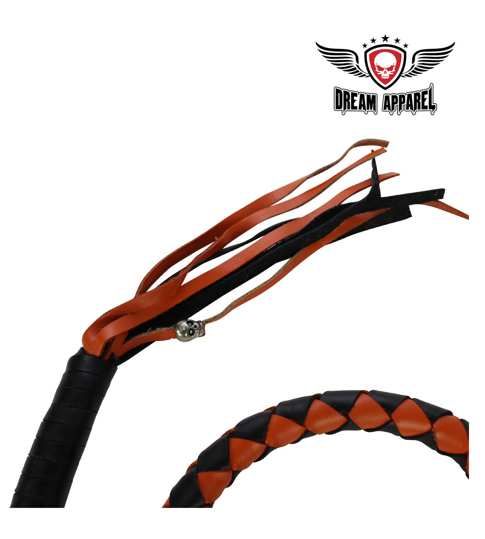 36" Black And Orange Get Back Whip