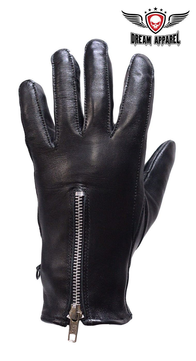 Womens Full Finger Gloves With Zipper