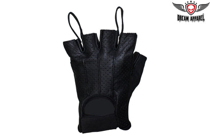 Nappa Leather Fingerless Riding Gloves