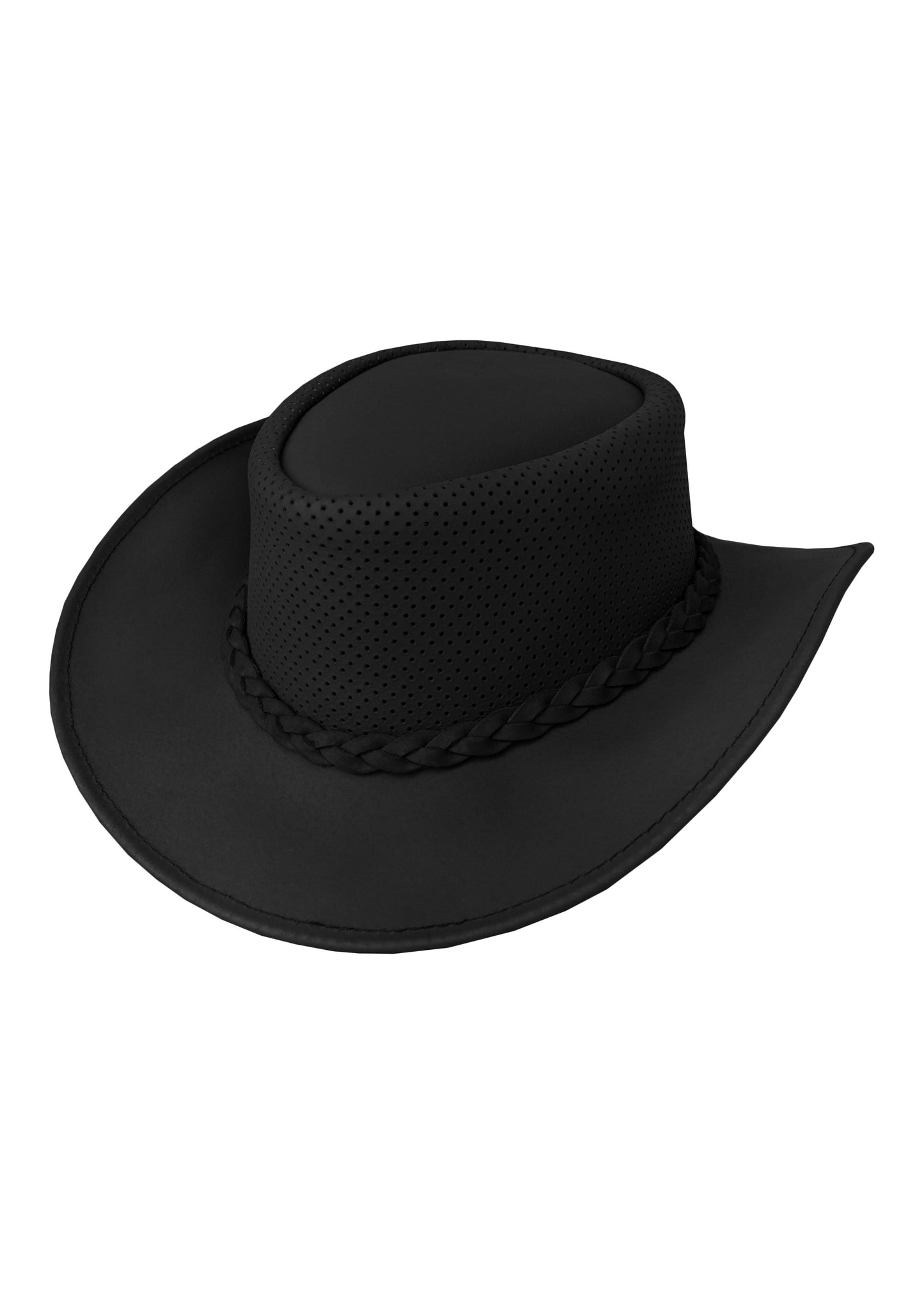 Dream Apparel Genuine Leather Cowboy Western Hat Men & Women - Steampunk Wide Brim Top Hat