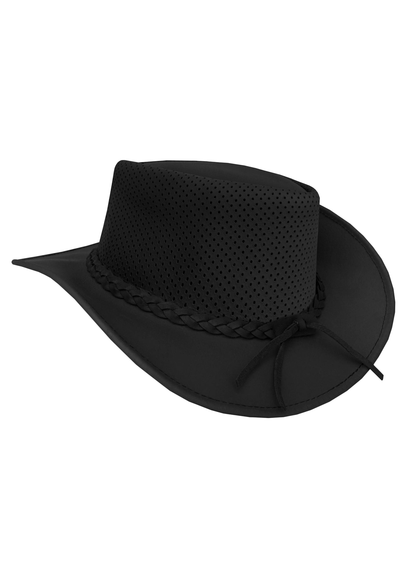 Dream Apparel Genuine Leather Cowboy Western Hat Men & Women - Steampunk Wide Brim Top Hat