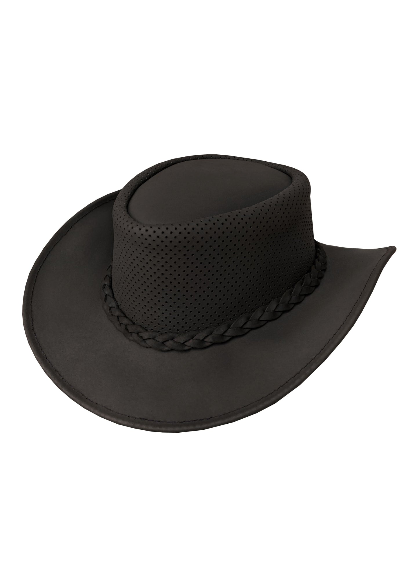 Dream Apparel Leather Cowboy Western Chocolate Brown Hat Men Women Steampunk Wide Brim Top Hat