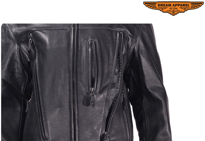 Women's Leather Jacket With Removable Liner