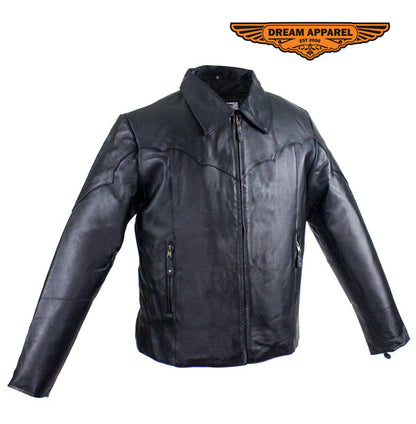 Women's Motorcycle Jacket With Zippered Cuffs