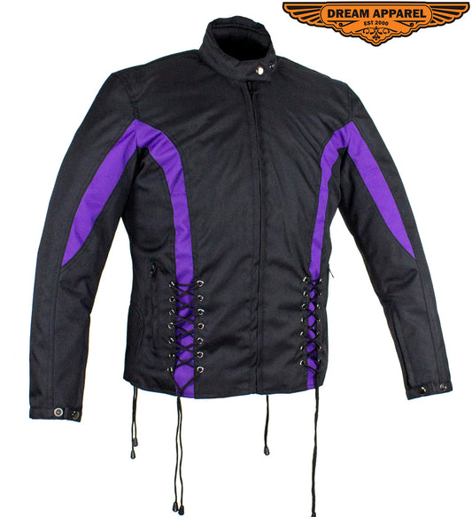 New Black & Purple Textile Racing Jacket