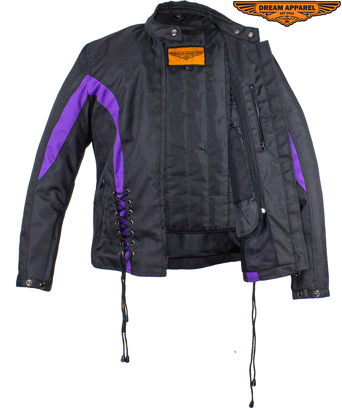 New Black & Purple Textile Racing Jacket