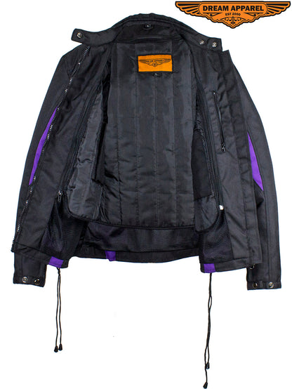 New Black & Purple Textile Racing Jacket