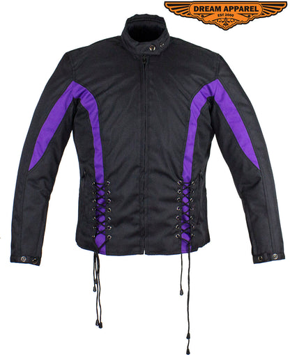 New Black & Purple Textile Racing Jacket