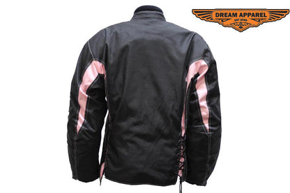 Womens Pink Textile Jacket