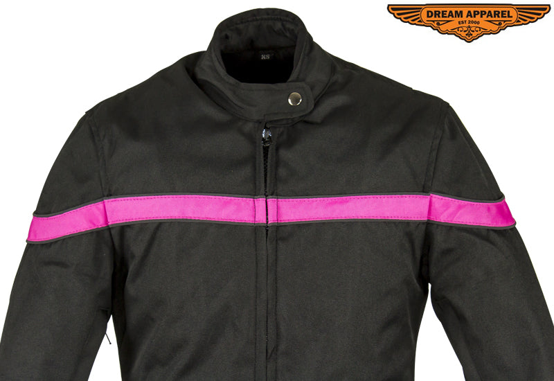 Women’s Hot Pink Racing Textile Motorcycle Jacket