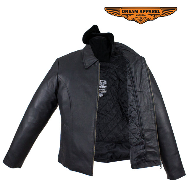 Womens Leather Jacket With Z/o Lining