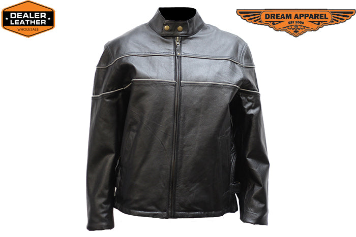 Womens Soft Leather Jacket With Air Vents