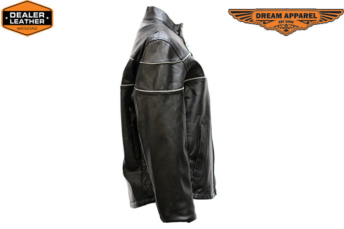 Womens Soft Leather Jacket With Air Vents