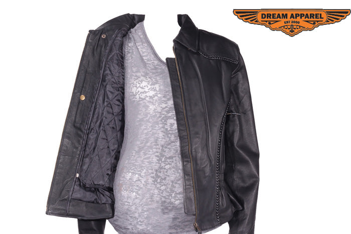 Women Naked Cowhide Jacket