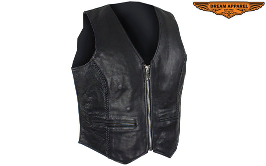 Dream Apparel Womens Classic Leather Vest