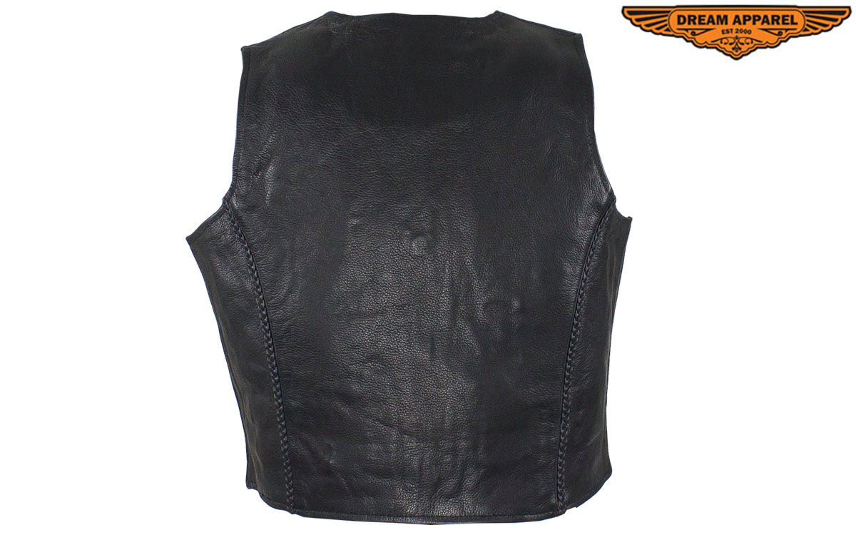 Dream Apparel Womens Classic Leather Vest