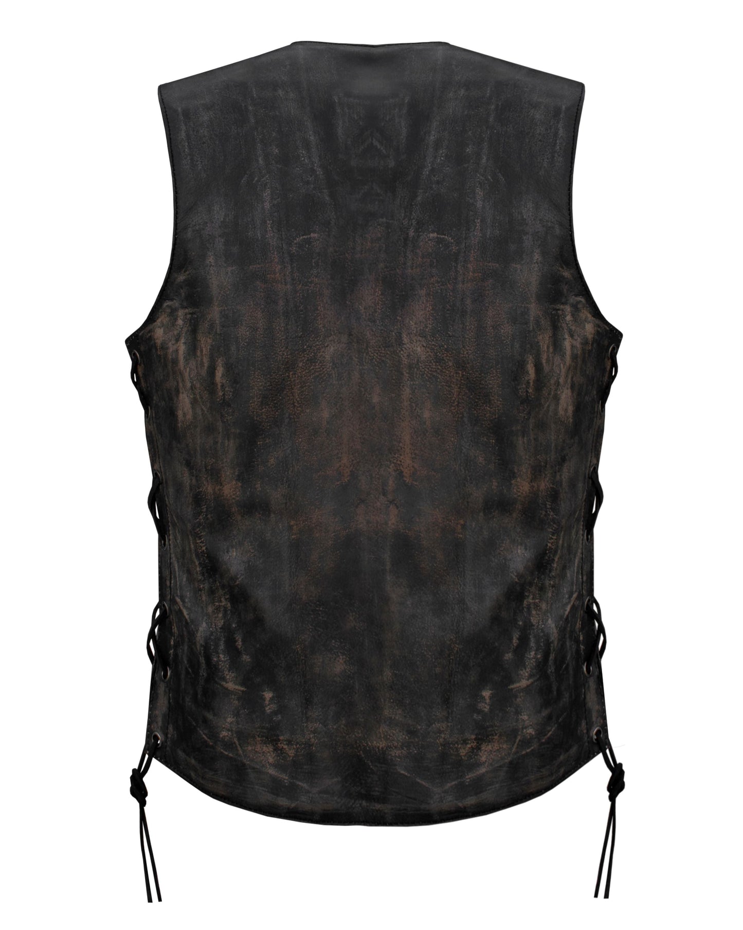 Women's Distressed Brown Naked Leather Vest