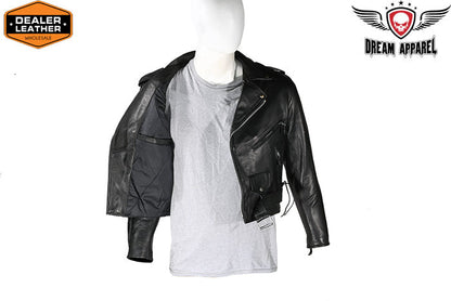 Mens Leather Motorcycle Jacket