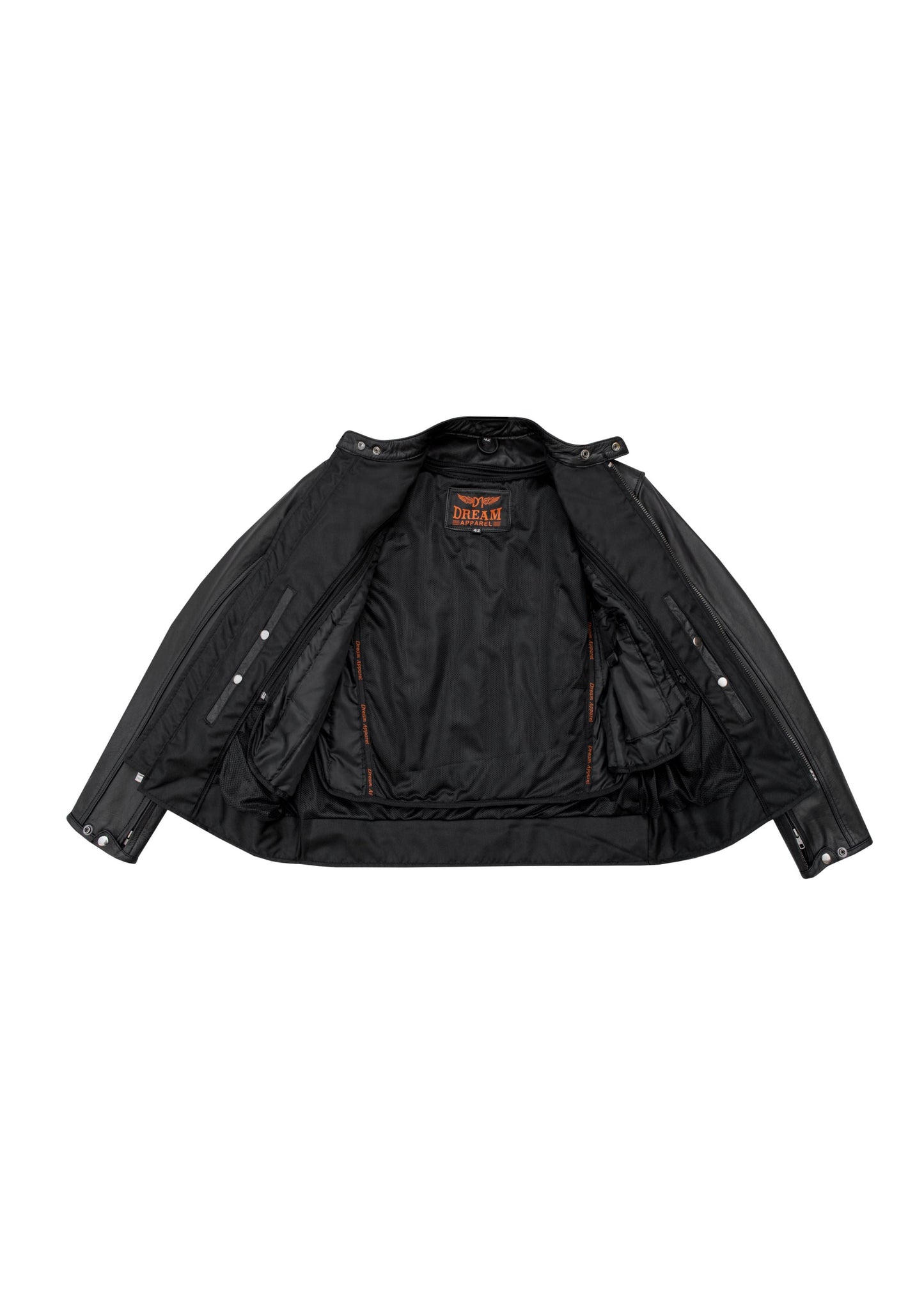 Dream Apparel Mens Leather Jacket, Z/O lining